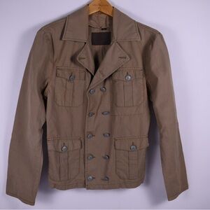 DKNY Jeans Made in Italy Utility Safari Jacket Cotton Hemp Small